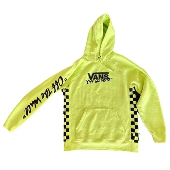 Vans Sweaters Vans Mens Bmx Off The Wall Lime Green Hoodie Size M Poshmark